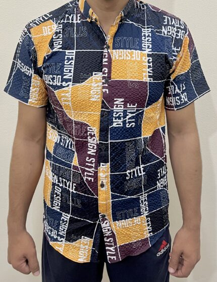 👕 Waffle Patterned Cubin Printed Casual T-Shirt